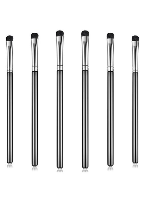 6 Pieces Eyeshadow Brush Short Shader Small Brush Smudge Makeup Brush Flat Blending Smudger Precision Crease Brush For Creasing Eye Makeup Look Eyes Eyeliner Corner Highlighter Eyebrow Concealer
