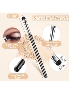 Patelai 6 Pieces Eyeshadow Brush Short Shader Small Brush Smudge Makeup Brush Flat Blending Smudger Precision Crease Brush For Creasing Eye Makeup Look Eyes Eyeliner Corner Highlighter Eyebrow Concealer  - Image 2