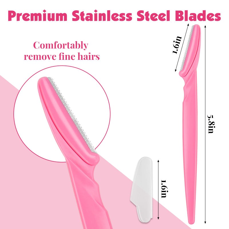 Phyyixs 100 Pcs Eyebrow and Face Razors for Women and Men, Multi-Color Facial Shavers with Protective Covers, Safe for Beginners - Image 2
