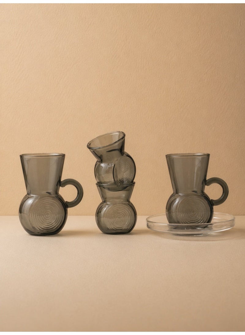 Raz Solis Glass Tea & Coffee Cups Set | Elegant Arabic Tea Glasses | Luxury Gift Box - Image 1