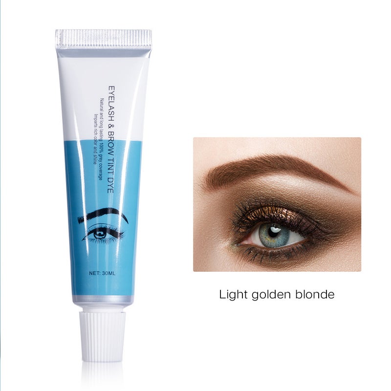 Eyelash & Brow Tint Dye: Complete All-in-one Kit - Easy To Mix And Apply Semipermanent Brown Makeup Kit for Home Beauty Salon DIY Use - Image 1