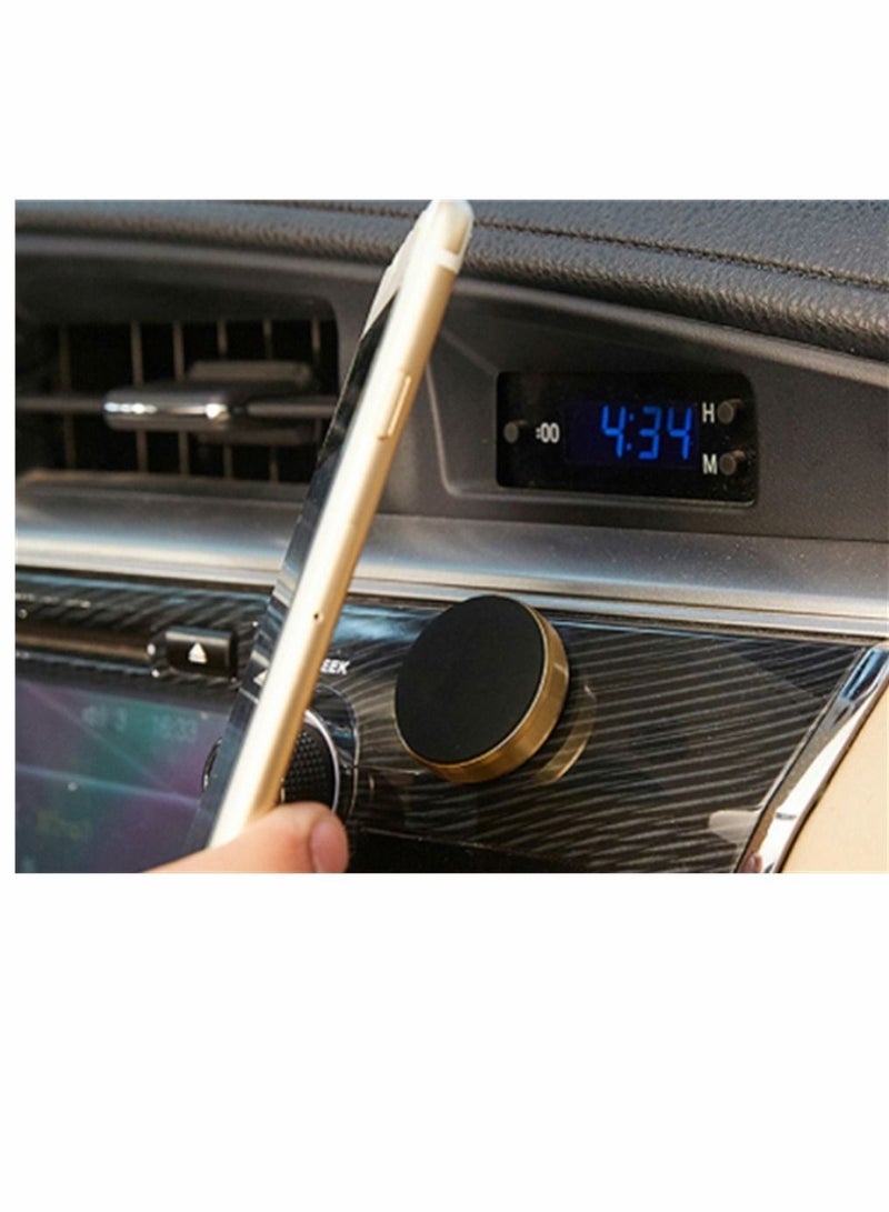 Y&D Magnetic Phone Car Mount, Universal Holder for Dashboard, Magnet Key Holder, Adjustable Extra Slim Cell Mount Compatible with Most Smartphones ( Gold )  - Image 3