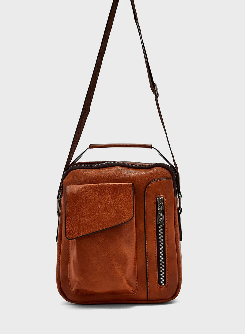 Robert Wood Cross Body Daily Messenger With Phone Pocket