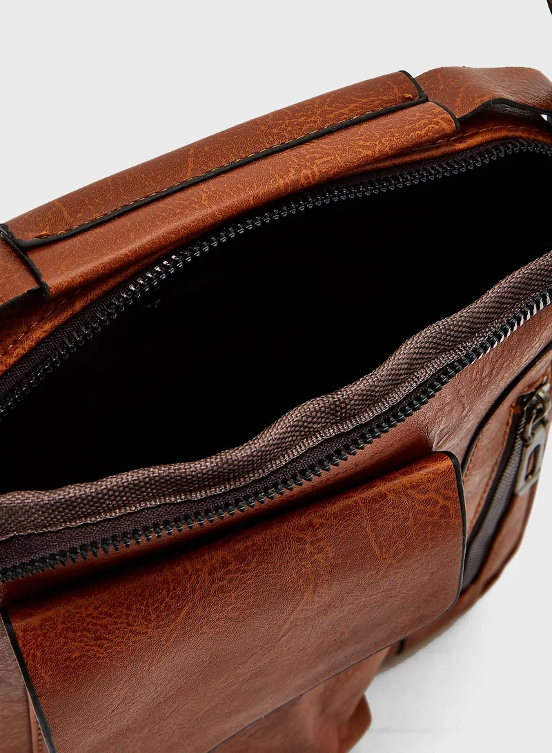 Robert Wood Cross Body Daily Messenger With Phone Pocket