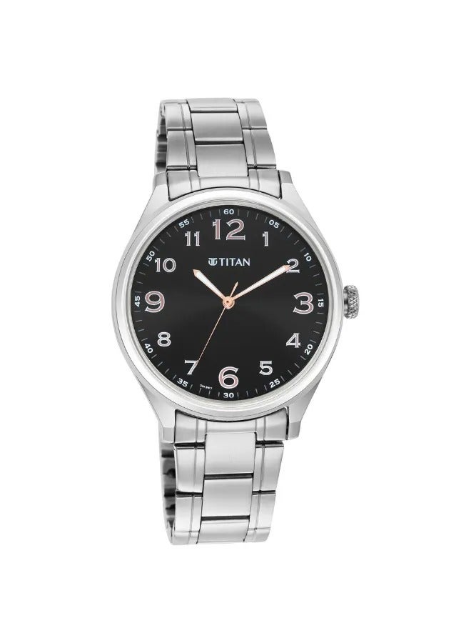 TITAN Men's Analog Round Shape Stainless Steel Wrist Watch - 1802SM04 - 48 Mm - Image 1
