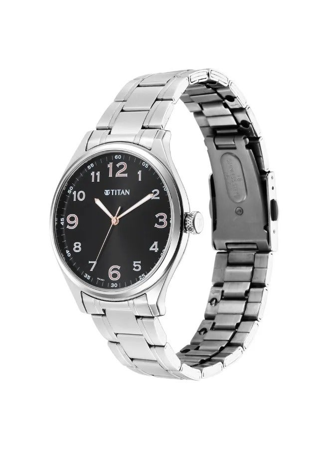 TITAN Men's Analog Round Shape Stainless Steel Wrist Watch - 1802SM04 - 48 Mm - Image 3