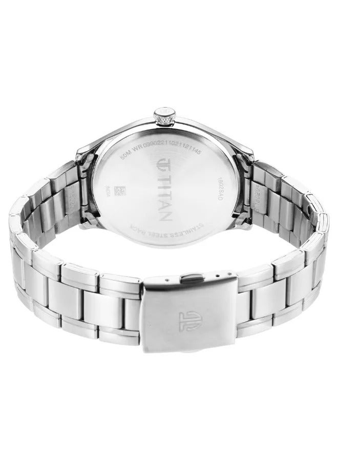 TITAN Men's Analog Round Shape Stainless Steel Wrist Watch - 1802SM04 - 48 Mm - Image 5