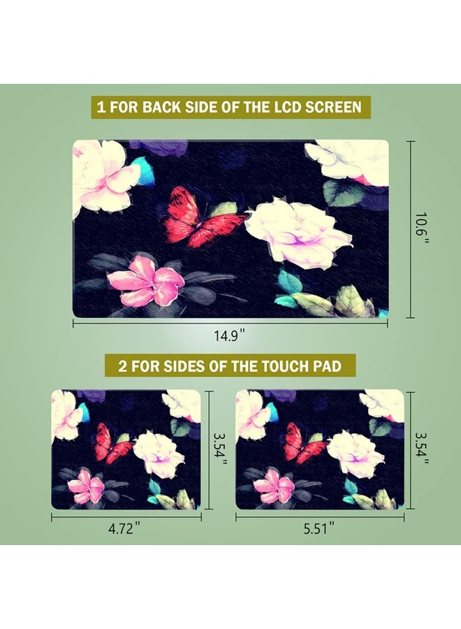 icolor Red Butterfly 11.6 13 13.3 14 15 15.6 inches Netbook Laptop Skin Sticker Reusable Protector Cover Case for Laptop Notebook - Image 3