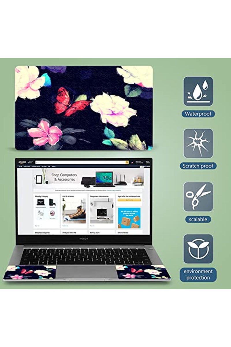 icolor Red Butterfly 11.6 13 13.3 14 15 15.6 inches Netbook Laptop Skin Sticker Reusable Protector Cover Case for Laptop Notebook - Image 5