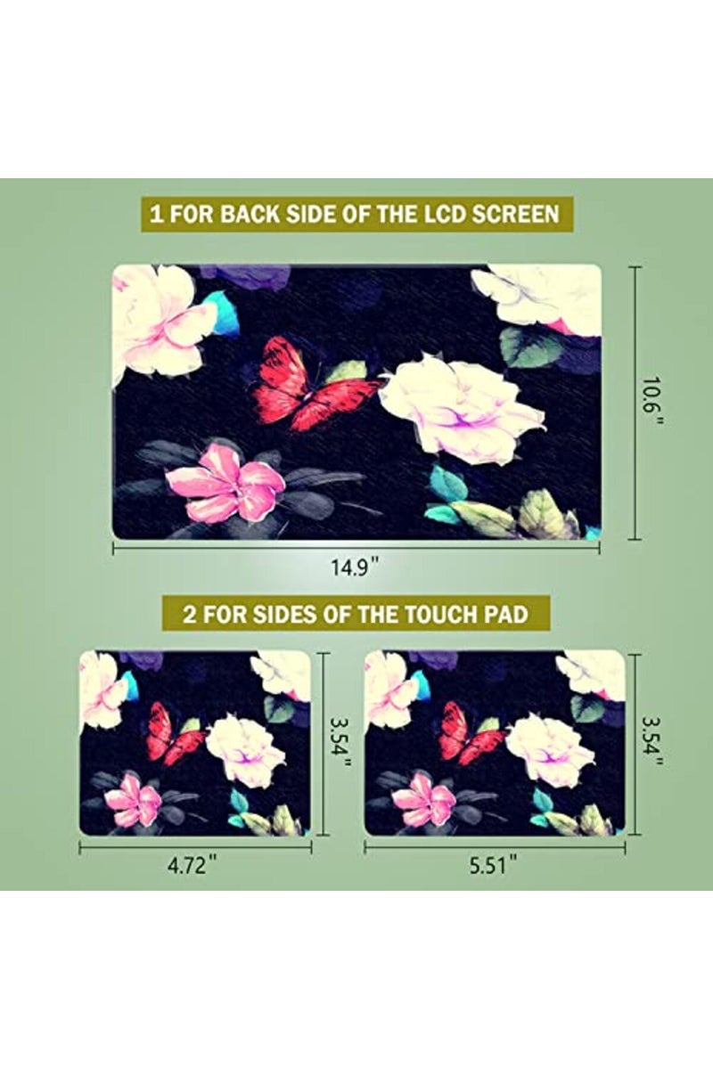 icolor Red Butterfly 11.6 13 13.3 14 15 15.6 inches Netbook Laptop Skin Sticker Reusable Protector Cover Case for Laptop Notebook - Image 3