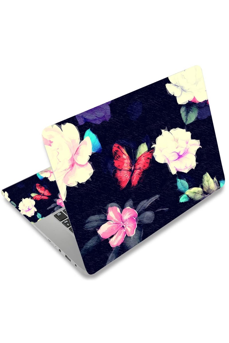 icolor Red Butterfly 11.6 13 13.3 14 15 15.6 inches Netbook Laptop Skin Sticker Reusable Protector Cover Case for Laptop Notebook - Image 1