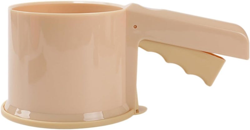 Handheld Flour Sifter and Sifting Strainer Cup, Apricot Color, Fine Mesh Flour Sieve for Baking and Cooking, Lightweight Baking Tool for Home Use - Image 1