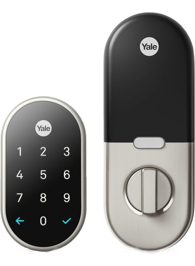 Nest X Yale Smart Lock With Nest Connect Satin Nickel - Image 1