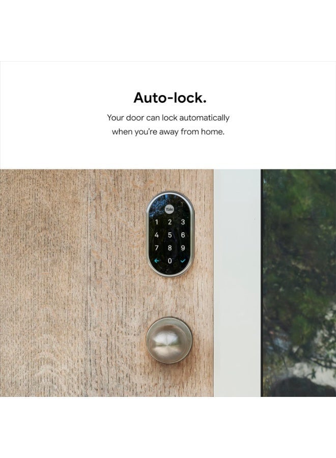 Nest X Yale Smart Lock With Nest Connect Satin Nickel - Image 3
