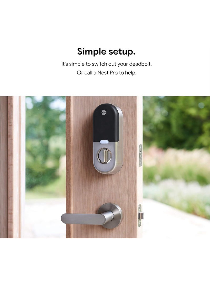 Nest X Yale Smart Lock With Nest Connect Satin Nickel - Image 2