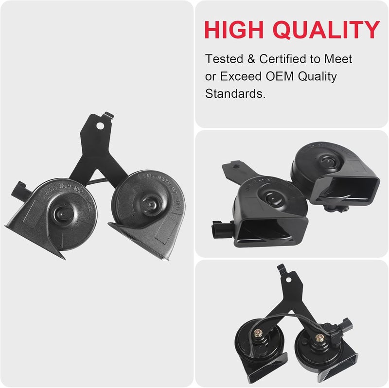 VASTAUTO Horn Assembly with Bracket Compatible with 2009-2014 Ford F150 Replaces# 9L3Z-13832-A Global standard processed material - Image 5