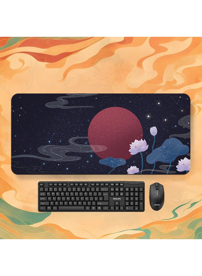 لوحة ماوس ماجيك أري كبيرة الحجم بتصميم فتاة كرتونية، لوحة كمبيوتر مكتبية، لوحة مفاتيح كمبيوتر محمول، قفل الحافة
