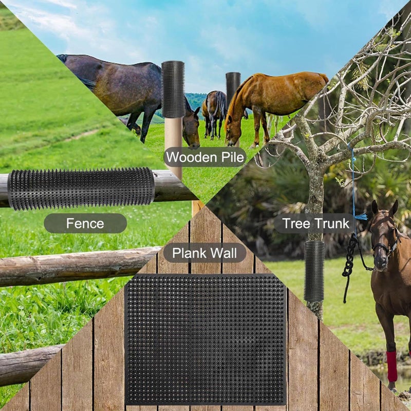Heavy Duty Animal Scratching Mat 36x30cm with Nails for Goats Horses Cows Grooming - Image 5