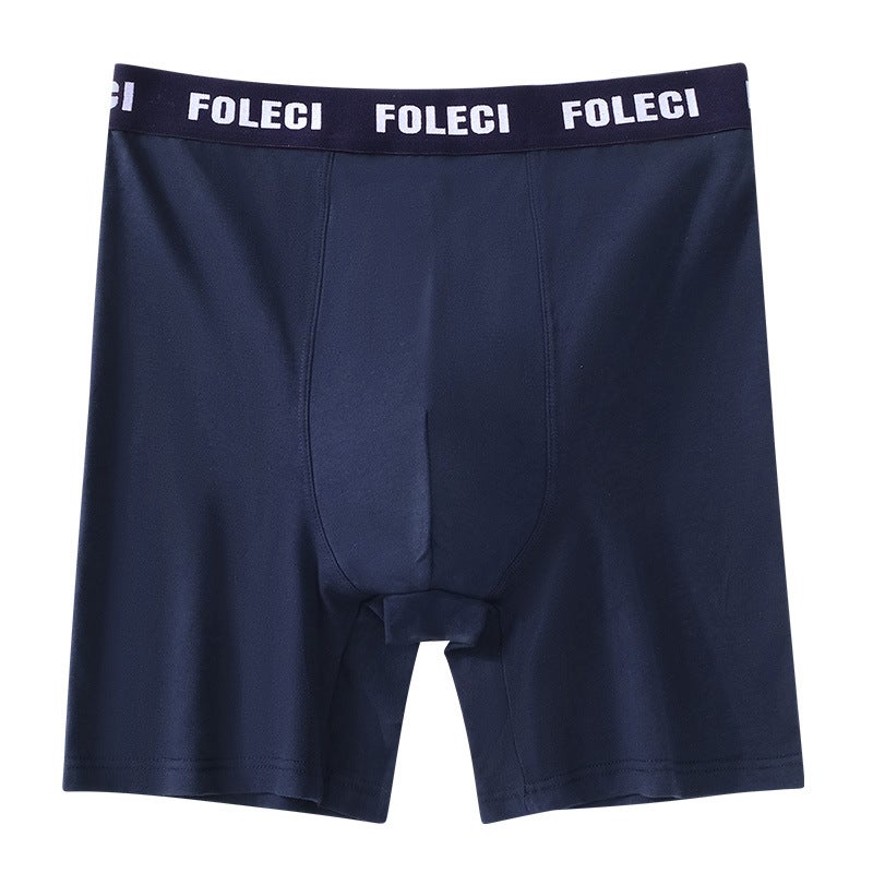 Plus Size Plus Fat Men'S Underwear Pure Cotton Anti-Abrasion Leg Sports Running Long Boxer Trousers With High Waist And Boxer - Image 1