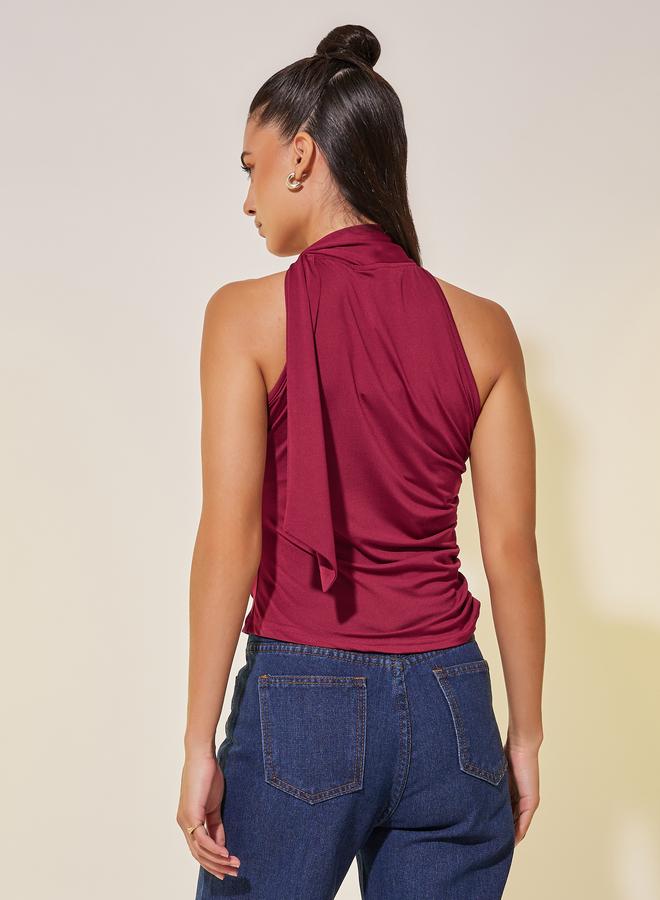 Take Two Take Two Solid Sleeveless High Neck Knit Top  - Image 4