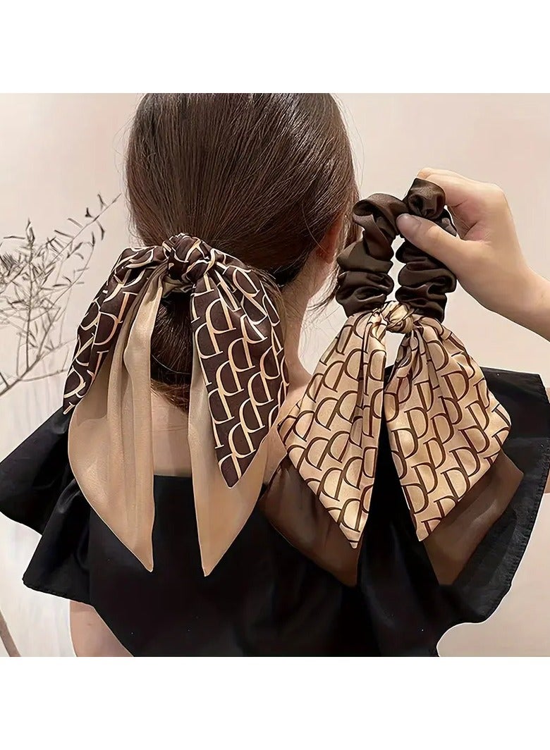 روزينو تعادل الشعر على الطراز العتيق مع عقدة الفراشة وشريط مزدوج الطبقة ، إكسسوارات الشعر الأنيقة للنساء البالغات من العمر 14 عامًا ، مثالية لعيد الشكر - Image 1