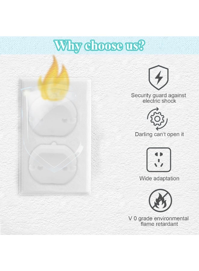 Fielect Outlet Plugs Covers Childproof EU Plug Protectors Electric Socket Cover Electrical Protector 2-Hole White 30Pcs - Image 4