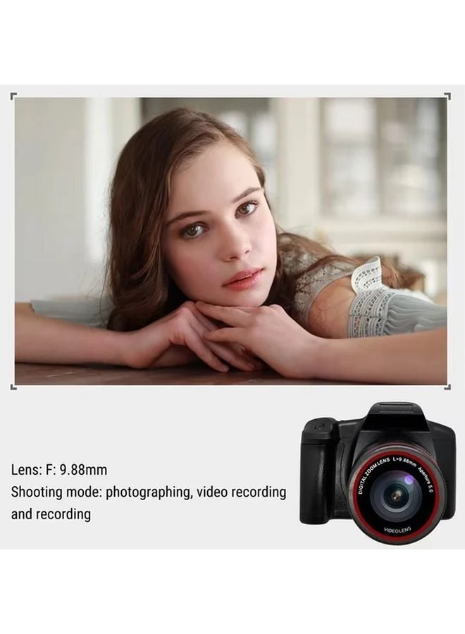 كاميرا رقمية سوداء 16 ميجابكسل مسجل فيديو 1080P كاميرا سفر مدمجة بتكبير 16x - Image 5