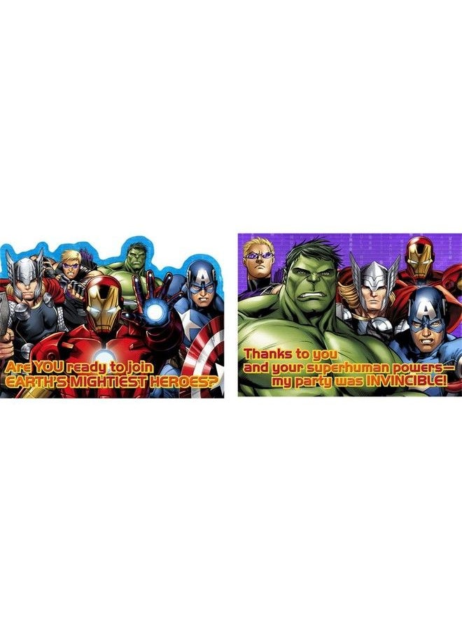 Hallmark Avengers 'Assemble' Invitations & Thank You Cards W Envelopes (8Ct Each)  - Image 2