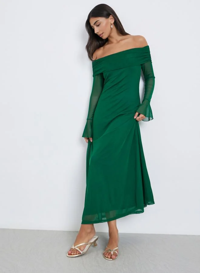 Styli Styli Emerald Green Bodycon Maxi Dress