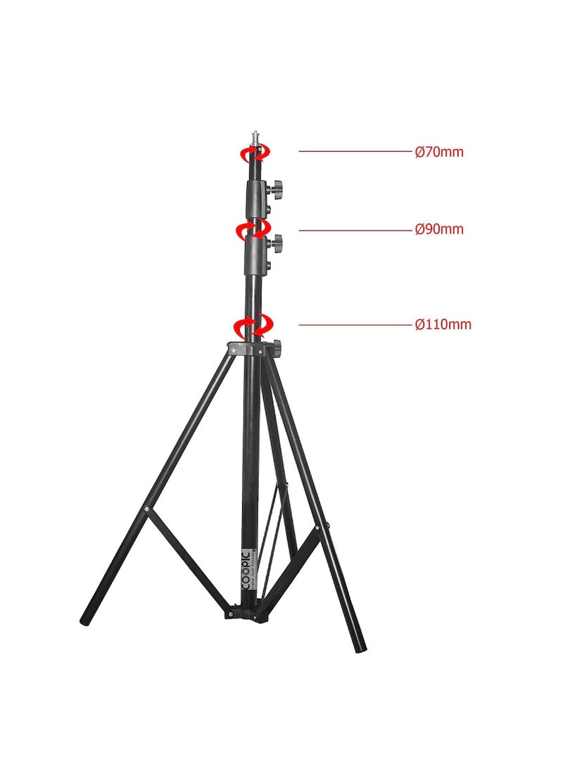 Coopic RH-70 Pro Photo Studio Telescopic Reflector Holder Extendable Boom Arm with 280cm/110inch Heavy Duty Light stand for Reflector and Portrait Photography (Load up to 9kg)  - Image 5