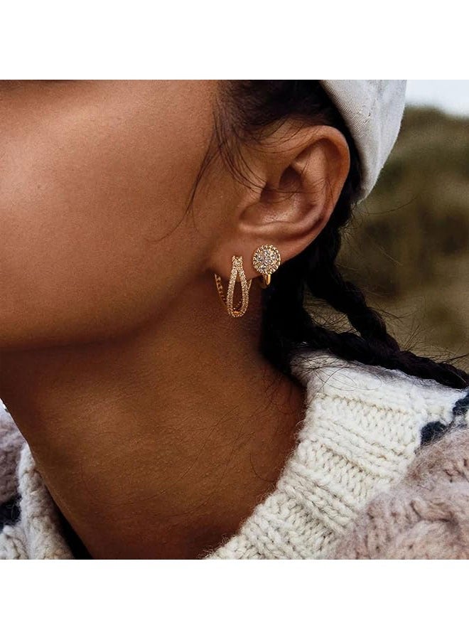 Mevecco Women Huggie Earrings Gold Hoop 14K Gold Filled Small Simple Handmade Hypoallergenic Everyday Jewelry - Image 5