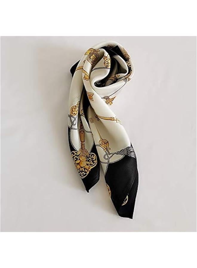 Arabest Soft Mulberry Silk Scarf for Women - Elegant Satin Head Scarf - Petite Hair Wrap for Sleep - 21x21 Size - Image 4