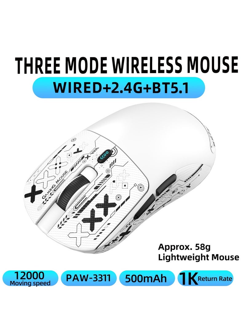 إتش إكس إس جيه T68 ماوس ألعاب T68 خفيفة الوزن ، 3311 من سبعة مفتاح قابلة للبرمجة ، 6 نقطة في البوصة قابلة للتعديل حتى 12000 - Image 3