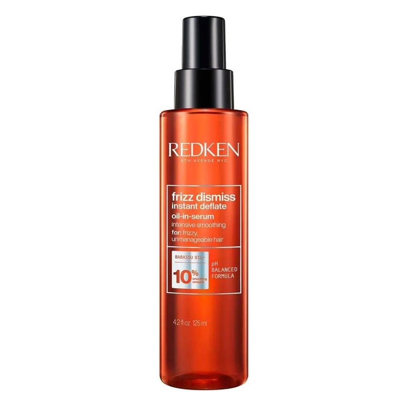 Redken Frizz Dismiss Instant Deflate Oil-In-Serum For Frizzy Hair - Enhances Smoothness and Shine With Babassu Oil, Sulfate-Free - Image 1