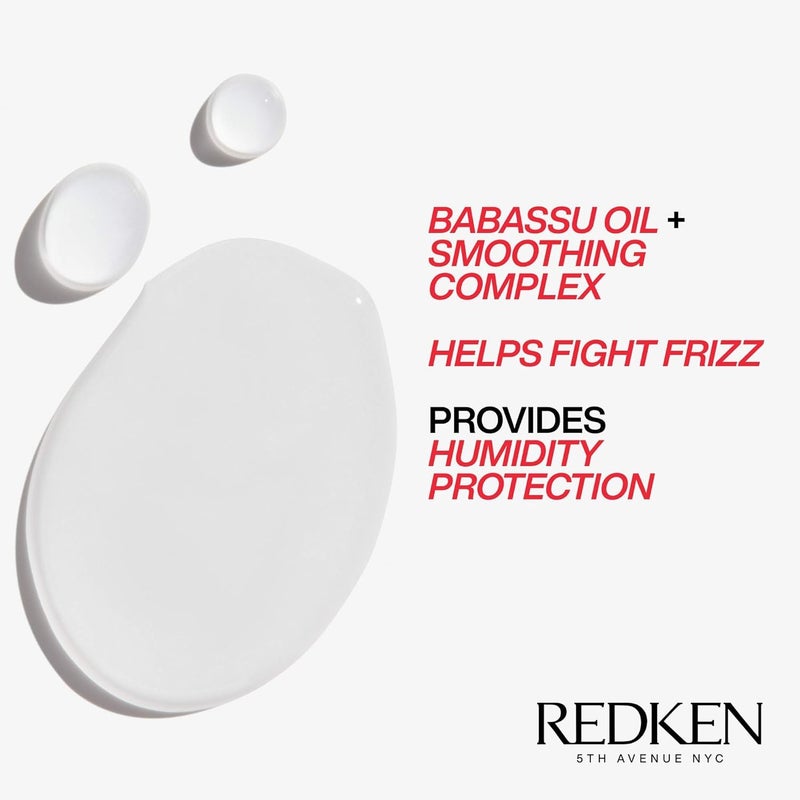 Redken Frizz Dismiss Instant Deflate Oil-In-Serum For Frizzy Hair - Enhances Smoothness and Shine With Babassu Oil, Sulfate-Free - Image 5