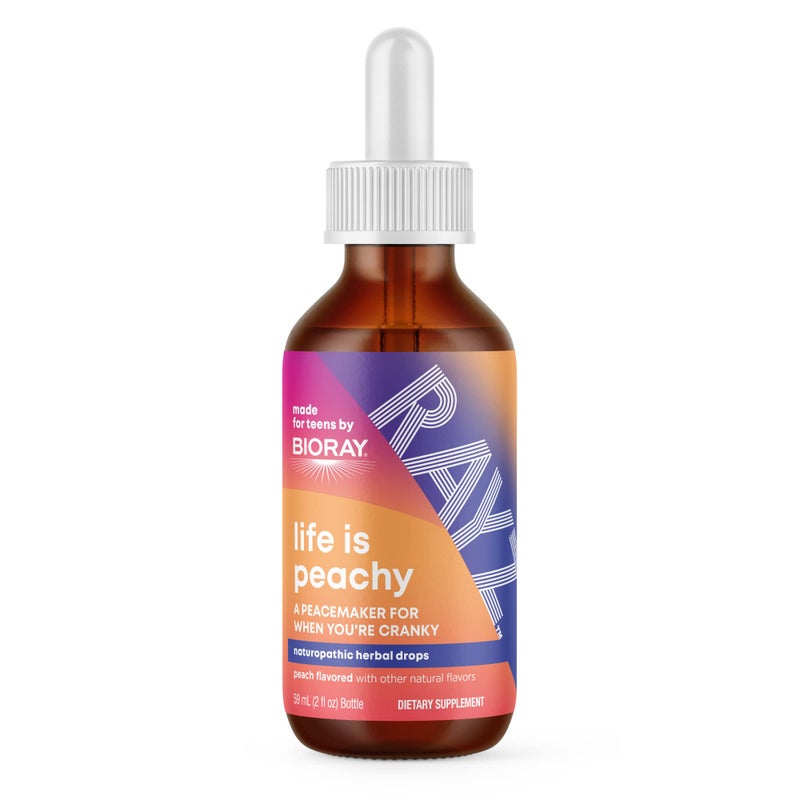 BIORAY RAYZ Life is Peachy, Peach Flavor - 2 fl oz - for Teens 12-18 Years Old - Image 1