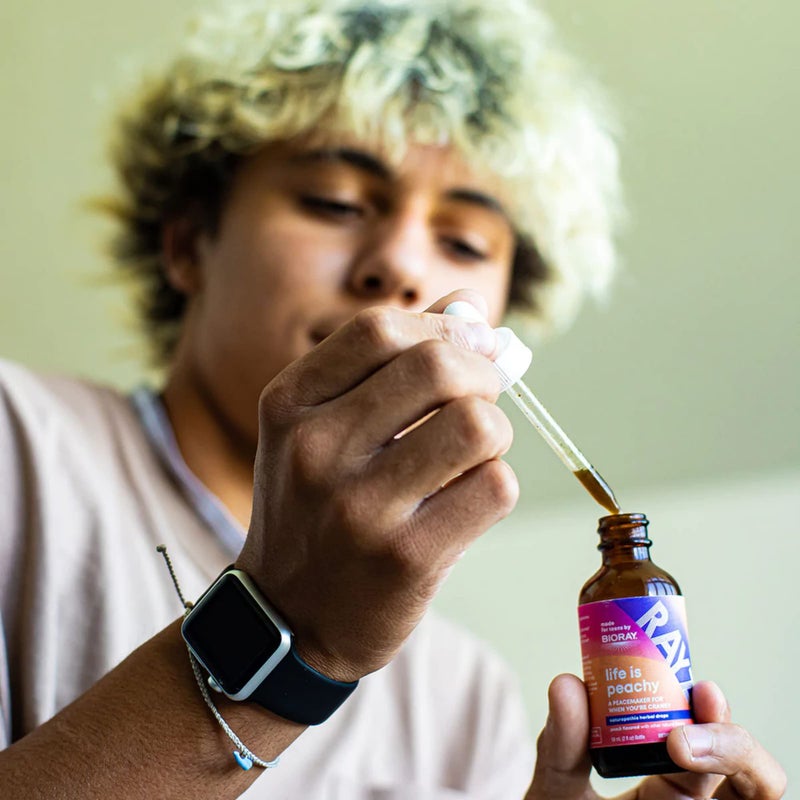 BIORAY RAYZ Life is Peachy, Peach Flavor - 2 fl oz - for Teens 12-18 Years Old - Image 3