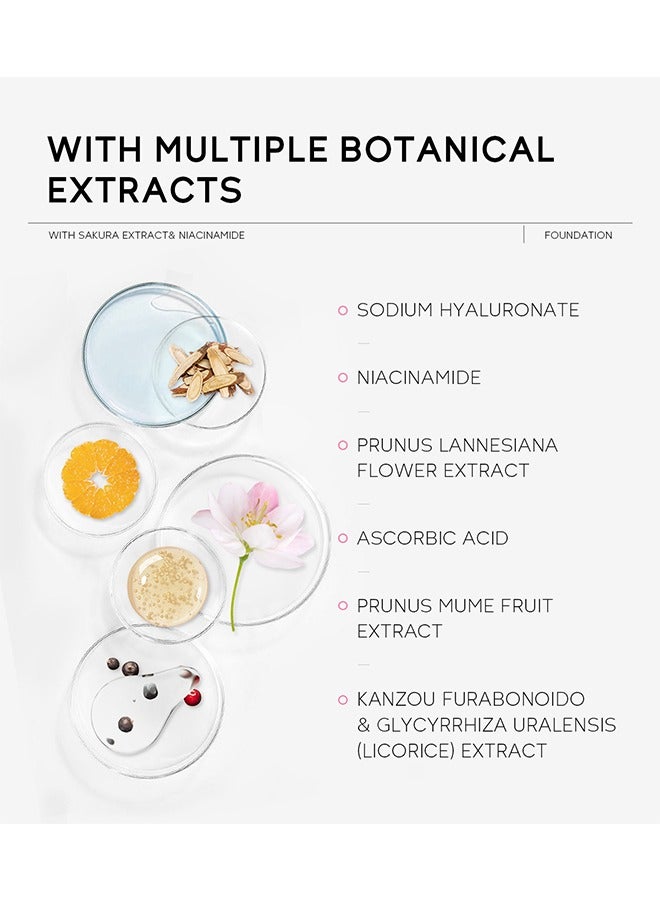 Laikou Sakura Foundation- Matte Liquid Concealer Foundation Flawless Soft Long Lasting Foundation Makeup Waterproof Full Coverage Face Makeup Strong Concealer Foundation For Oily Acne Skin #240 - Image 5