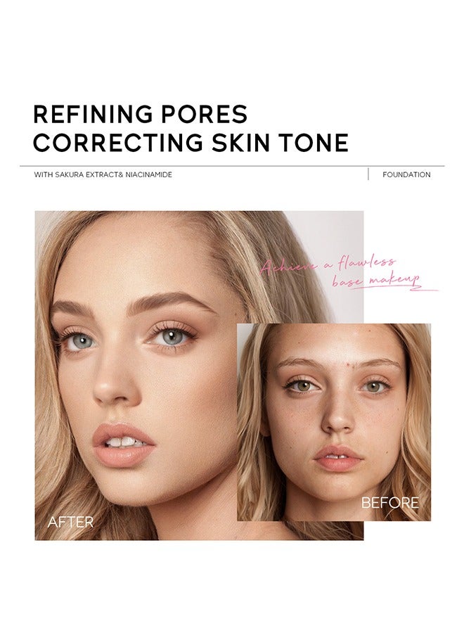 Laikou Sakura Foundation- Matte Liquid Concealer Foundation Flawless Soft Long Lasting Foundation Makeup Waterproof Full Coverage Face Makeup Strong Concealer Foundation For Oily Acne Skin #240 - Image 3