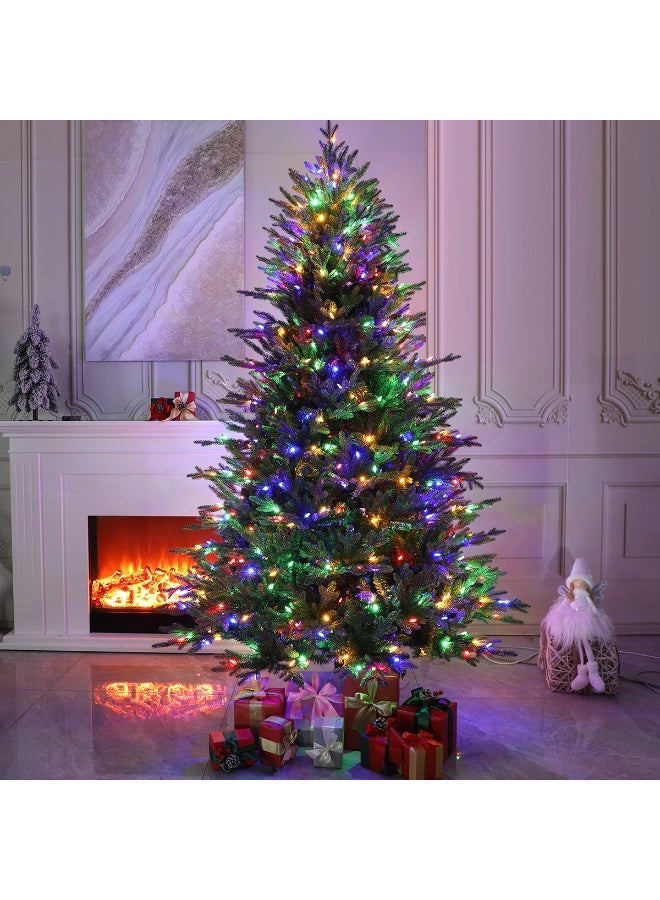 VUCATIN Artificial Christmas Tree with String Light, Foldable Metal Stand, Easy Assembly Hinged Artificial Tree for Home Decoration, Party, Office Glowing Christmas Tree - Image 5