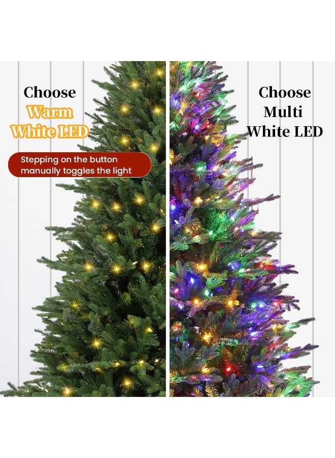 VUCATIN Artificial Christmas Tree with String Light, Foldable Metal Stand, Easy Assembly Hinged Artificial Tree for Home Decoration, Party, Office Glowing Christmas Tree - Image 2