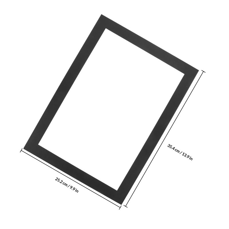 Artwork Frame Mat Black Rectangle Photo Mats Diy Photo Frame For Bedroom 10Set - Image 2