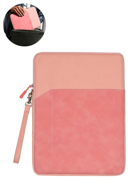 9.7-11 Inch Tablet Computer General Purpose Waterproof Sleeve Bag, Shock Proof Anti Fall Plush Lining Carrying Case, Protective Carrying Case with Elastic Handle (Pink)