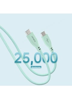 omars Type-C To Type-C Silicon Pd Fast Charging Cable Green  - Image 4