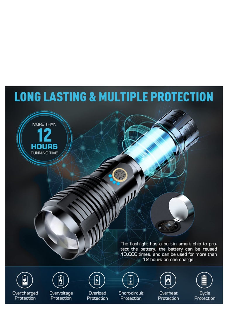90000 Lumen High Power Waterproof Flashlight Lamp Ultra Bright 5 Mode - Image 2
