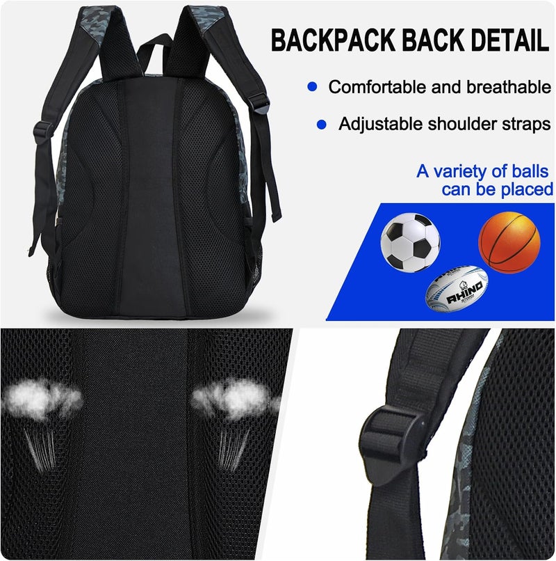 Goloni |Basketball Soccer Backpack Bag - Soccer Backpack & Bags for Basketball, Volleyball & Football Sports, Includes Separate Cleat Shoe and Ball Compartment, fit to & Adult - Image 5