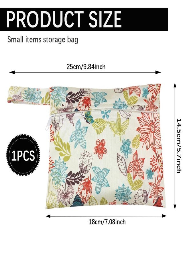 UPIQNG Sanitary Napkin Storage Bag Menstrual Pads Holder Portable Mini Storage Pouch with Zipper for Women Girls (Flowers) - Image 2
