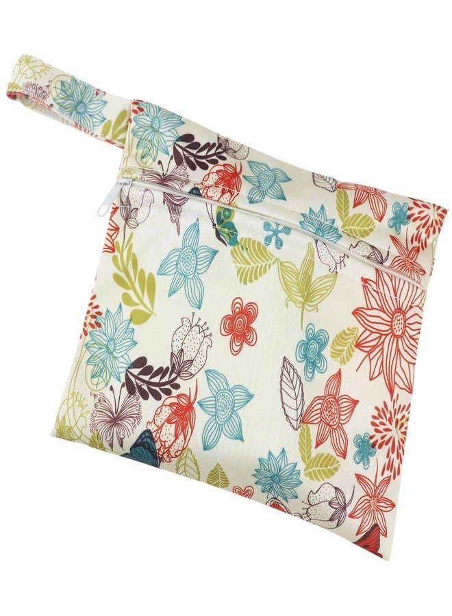 UPIQNG Sanitary Napkin Storage Bag Menstrual Pads Holder Portable Mini Storage Pouch with Zipper for Women Girls (Flowers) - Image 1
