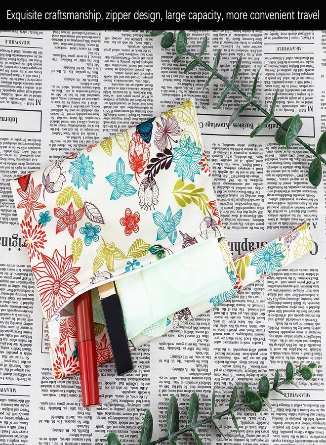 UPIQNG Sanitary Napkin Storage Bag Menstrual Pads Holder Portable Mini Storage Pouch with Zipper for Women Girls (Flowers) - Image 5