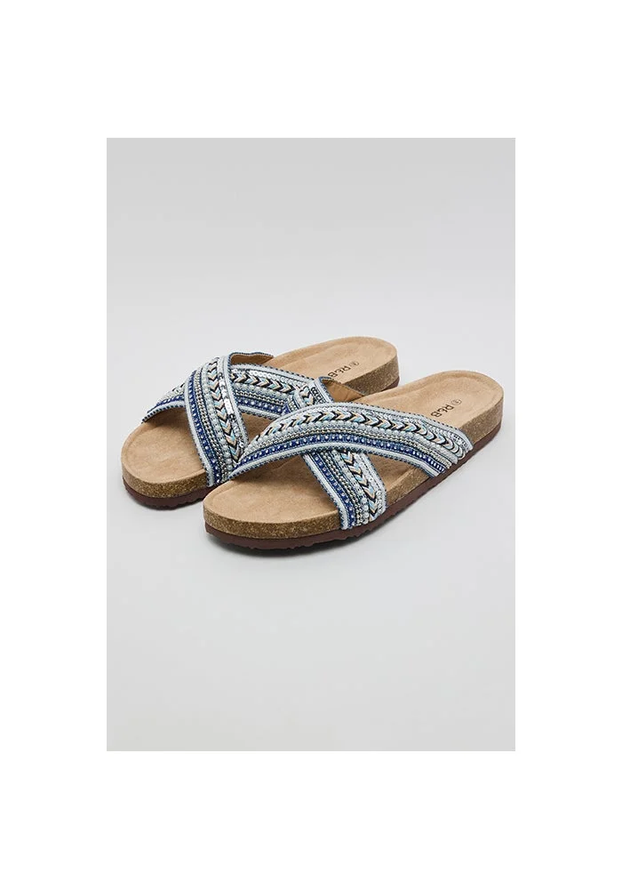 أر أند بي Embroidered Flat Sandals
